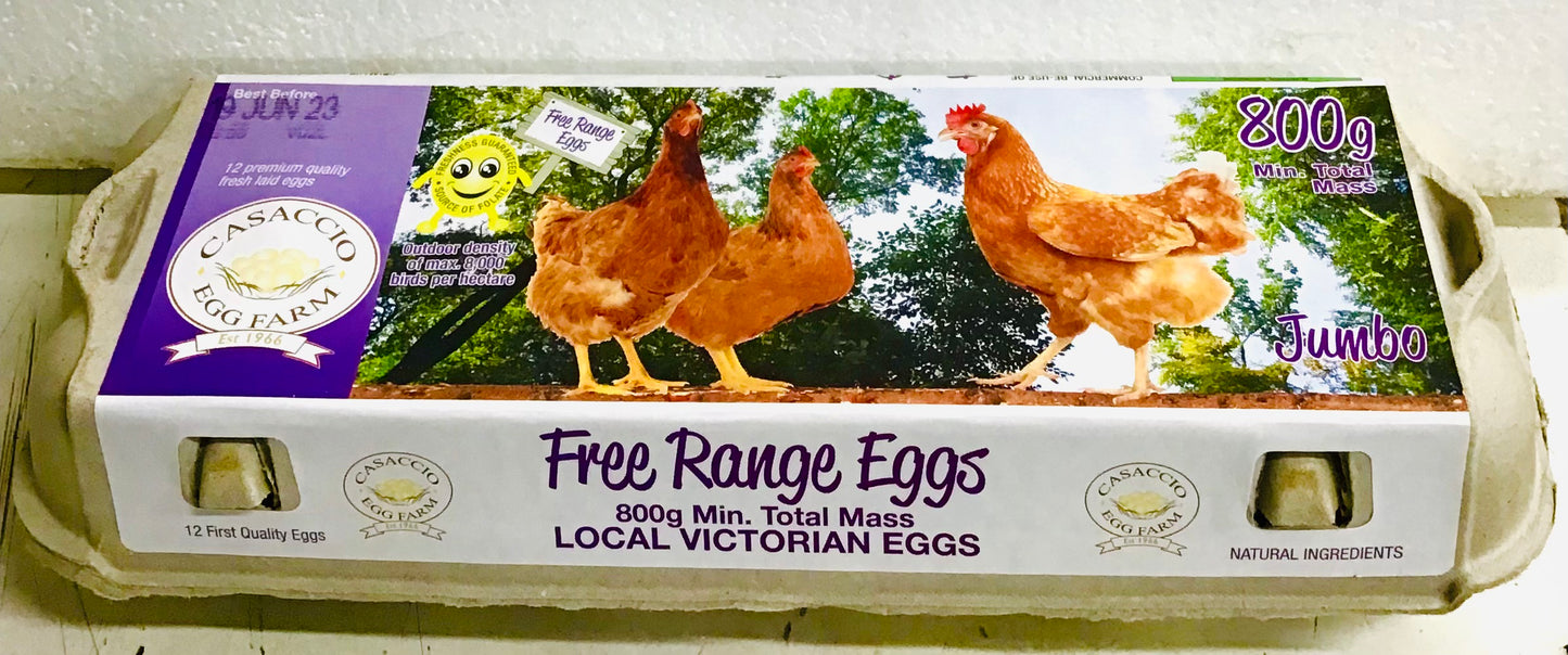 800G DOZ FREE RANGE EGGS