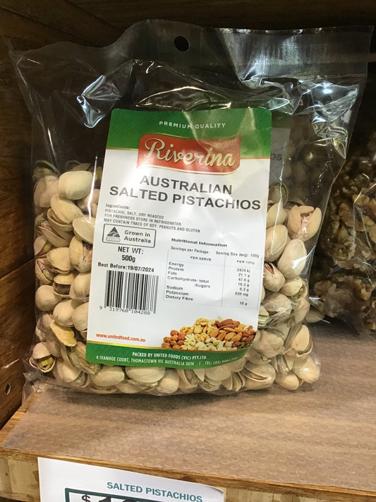 Riverina salted pistachios