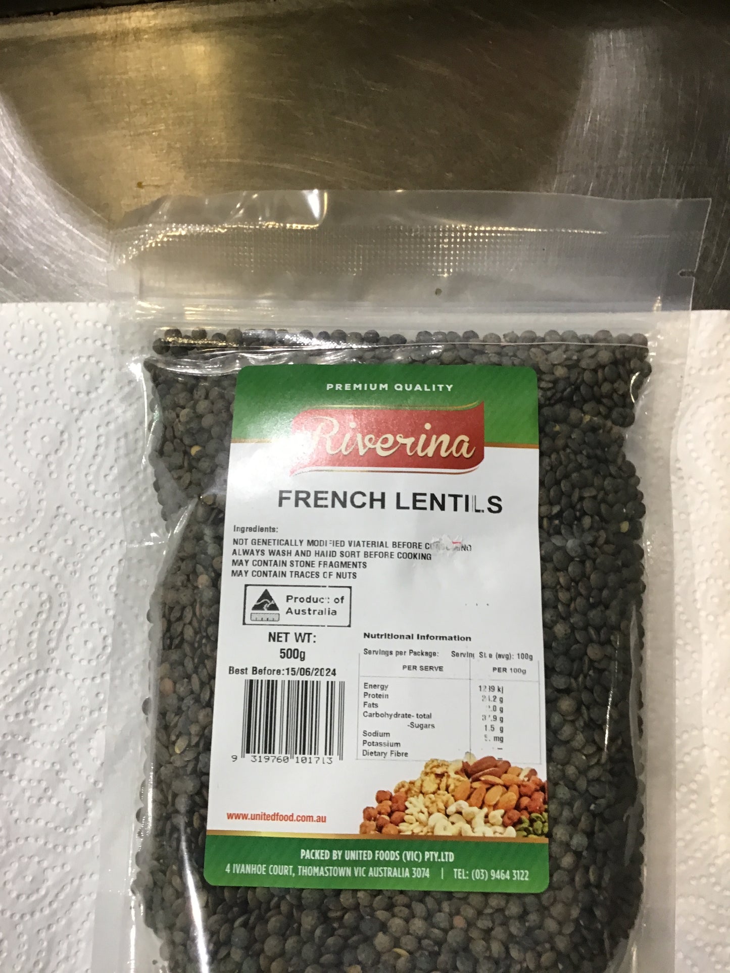 FRENCH LENTILS 500g  Riverina