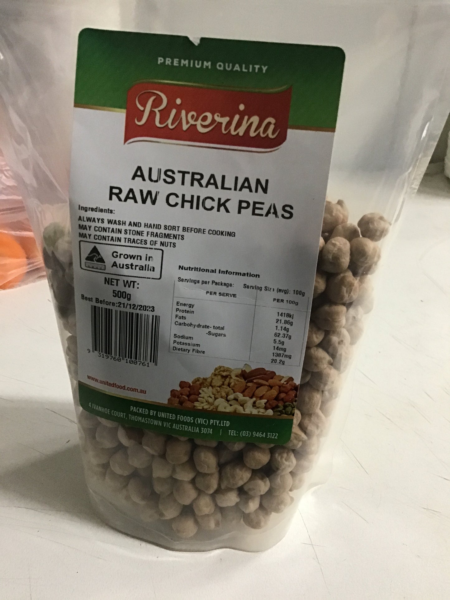 Riverina chick peas
