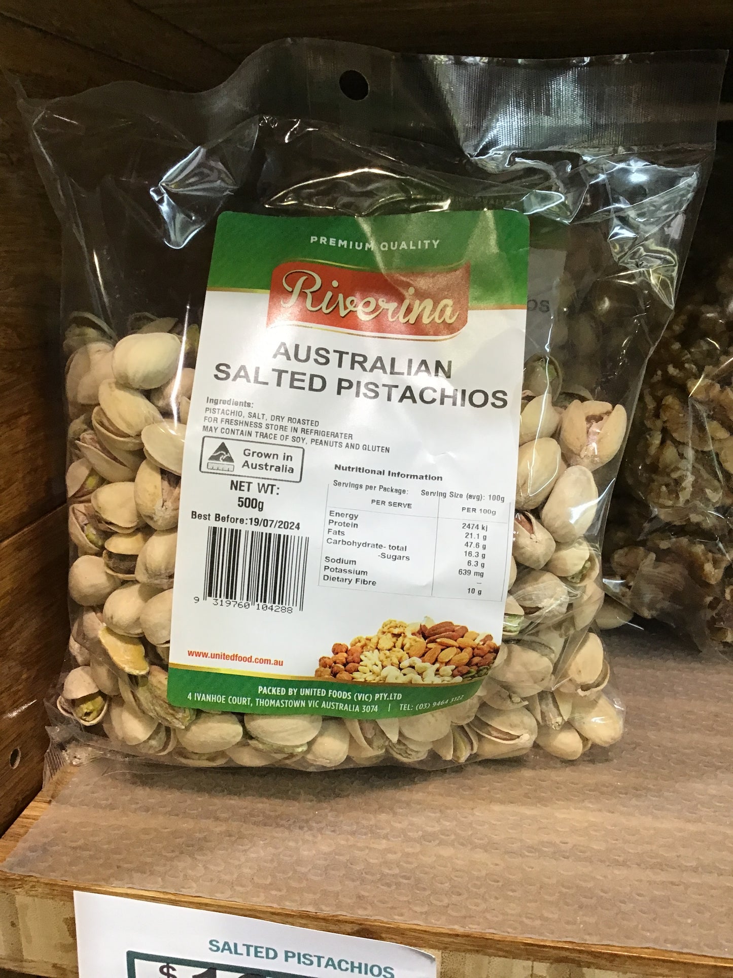 Riverina salted pistachios