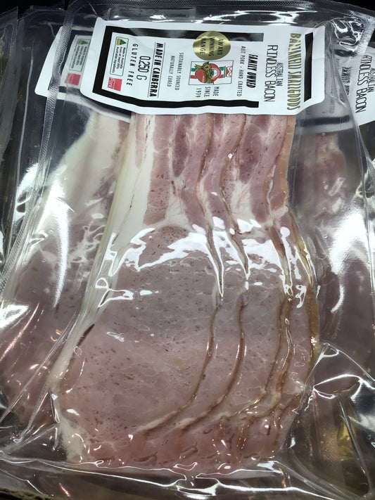 RINDLESS BACON 250G