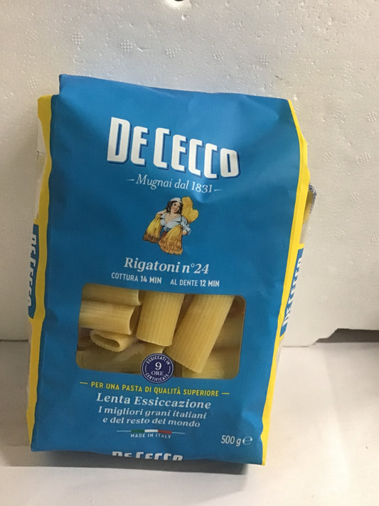 DeCecco Pasta Rigatoni 500gm
