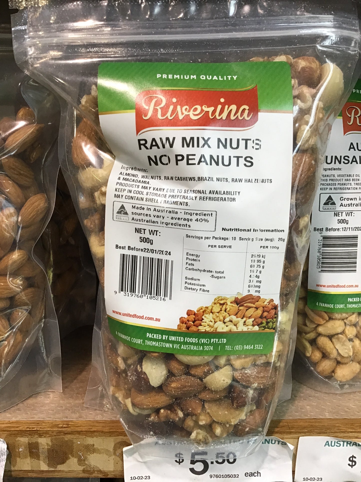 Raw Mix Nuts (No Peanuts)  Riverina