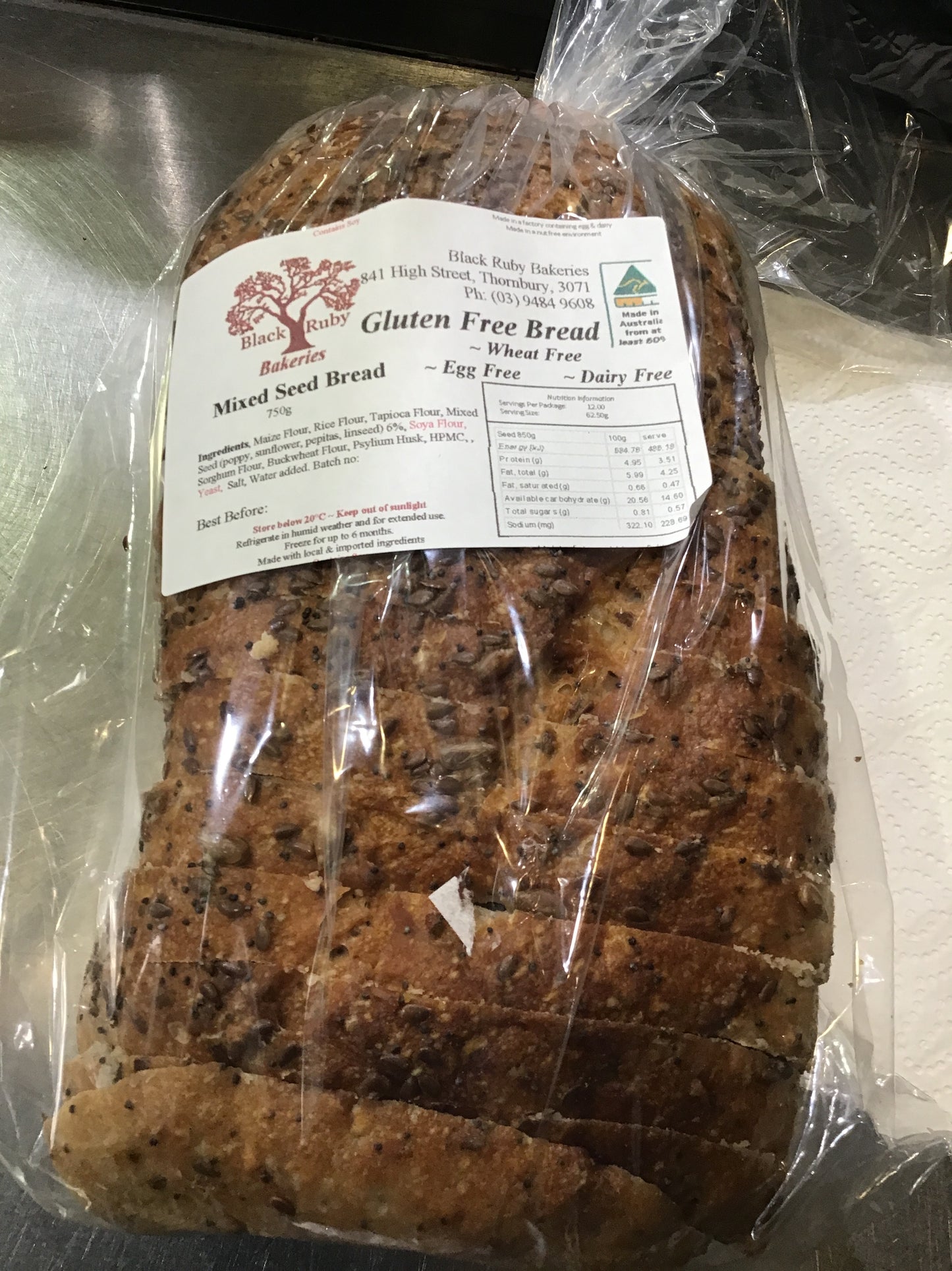 GLUTEN FREE SEED BREAD